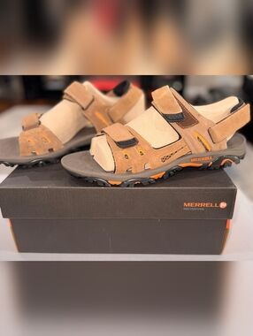 Merrell Bask Duo Moss Brown Outdoor Hiking Sandals-  Men's Size 11  J21793 NIB